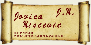 Jovica Miščević vizit kartica